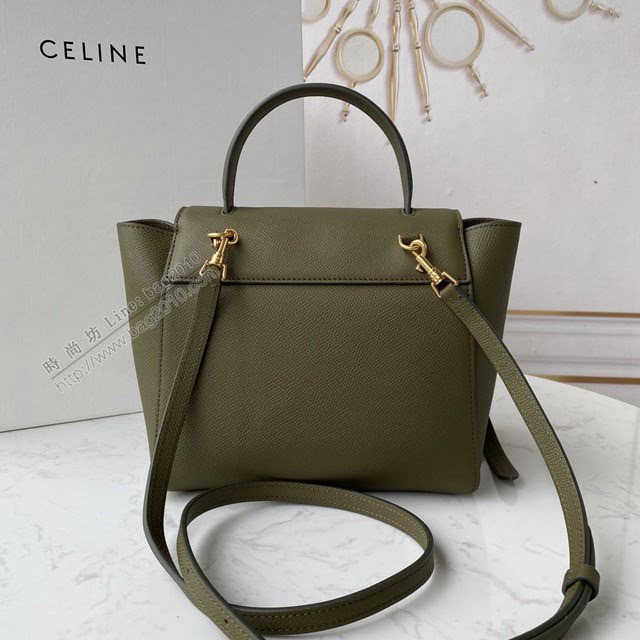 Celine女包 賽琳經典款中號女包 Celine belt bag 掌紋牛皮鯰魚包 189153  slyd2202